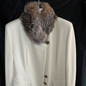 Custom Lambskin/Coyote Leather Jacket, Size S